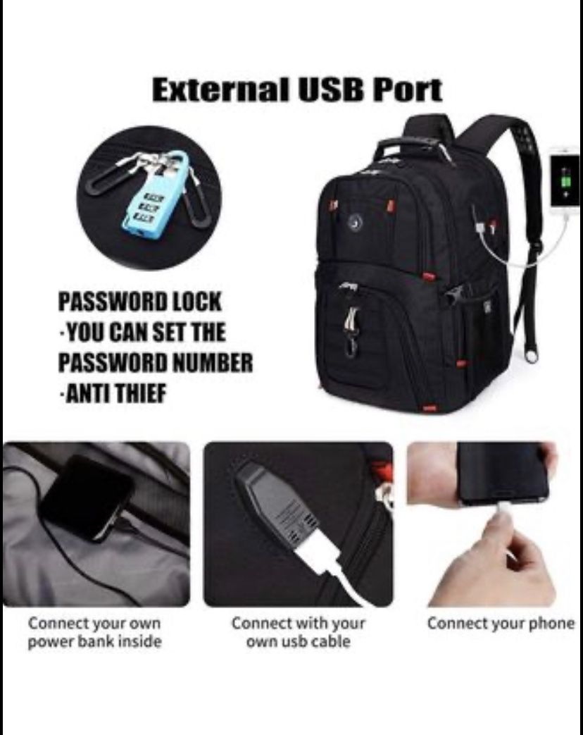 Shrradoo Xl Laptop Backpack With Lock