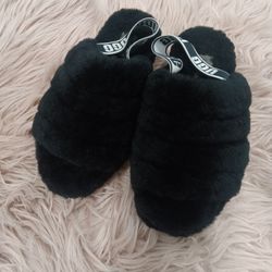 Ugg Fluff Yeah Slingback Sandal Ladies Size 6 