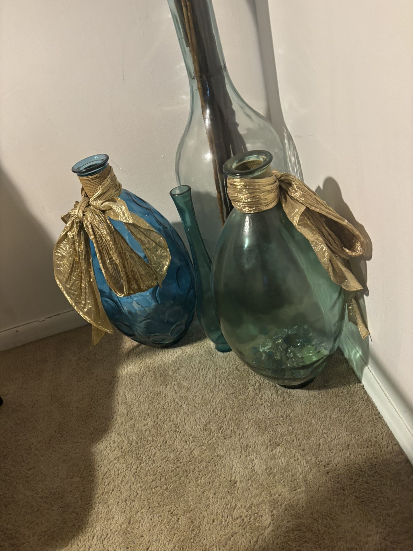 Set of Decorative Glass Vases