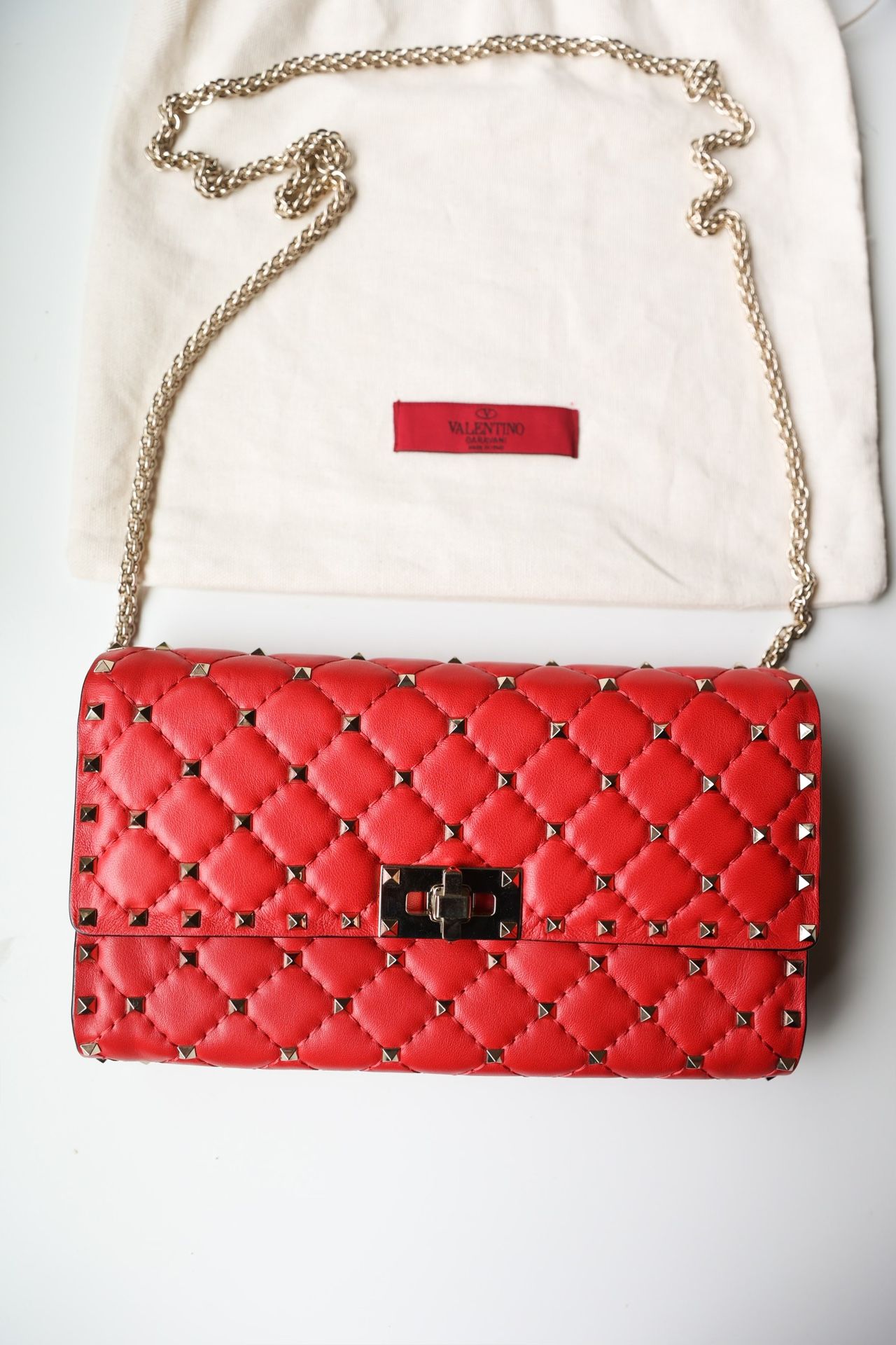 Valentino Rockstud Quilted Leather Crossbody Bag