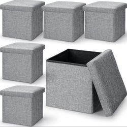 Gray Storage Ottoman Cubes - New In Package (Set of 6)