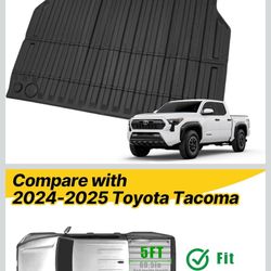 NEW ALL WEATHER TPE HEAVY DUTY MAT FOR 2024-25 TOYOTA TACOMA 5FT PICKUP BED