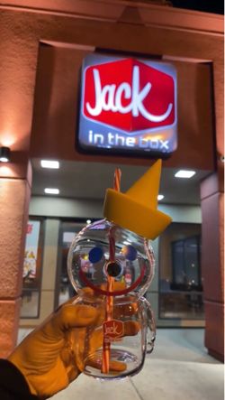 Jack-in-the-Box glass cup