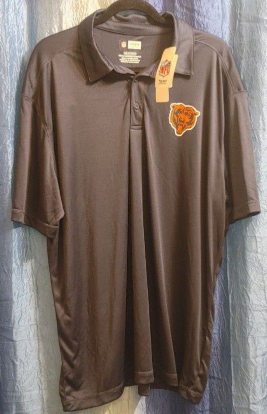 Chicago Bears Size 2XL NFL TEAM APPAREL Polo Shirt (NWT)😇Please Read Description.