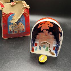 Vintage Christmas Plastic Nativity Scene