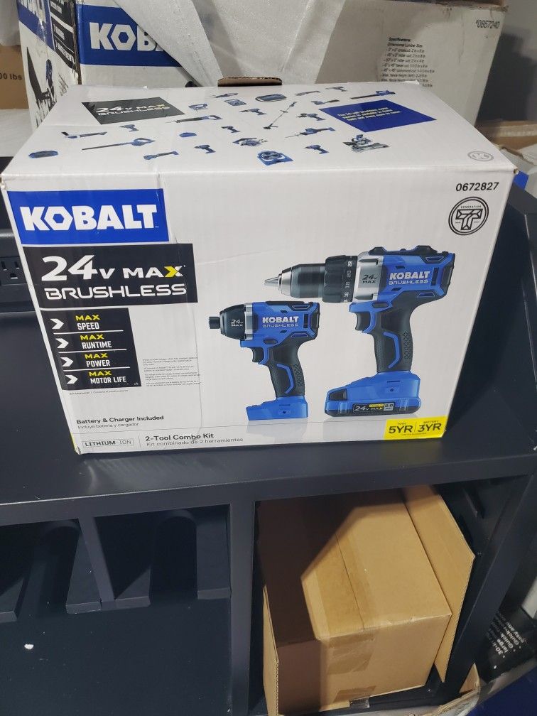 Kobalt 2-tool 24Volt Max Combo kit with Storage cabinet