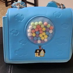 Boxlunch Loungefly Disney Pixar Up House Pom Balloons Crossbody Bag New w/Tags