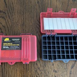 Plano .45 ACP .40 S&W 10mm Ammo Storage Boxes (2) Brand New Holds 50 Rounds Each