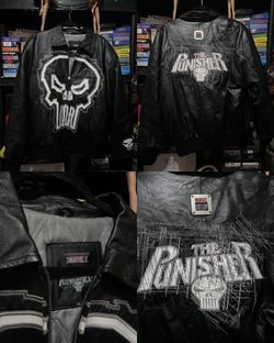 Rare Vintage 2002 Ultimate Marvel The Punisher Leather Jacket Men’s XL