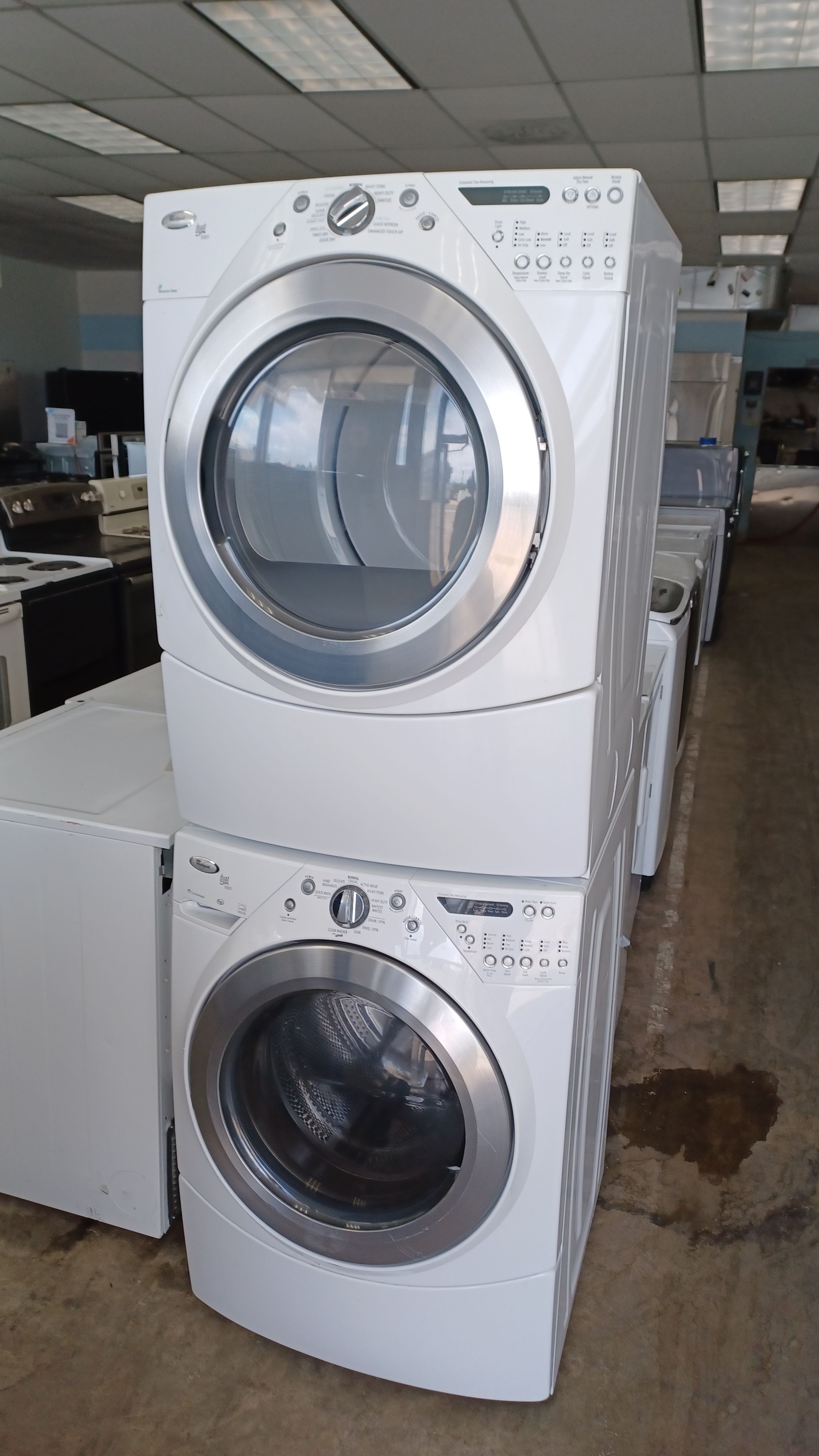 Whirlpool duet front load washer and electric dryer set