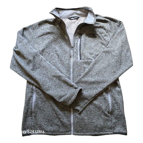 The North Face Skyline Fleece Full Zip Jacket Size M Gray Zip Pockets
