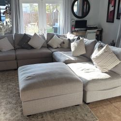 6 Psc Sectional Grey Couch.