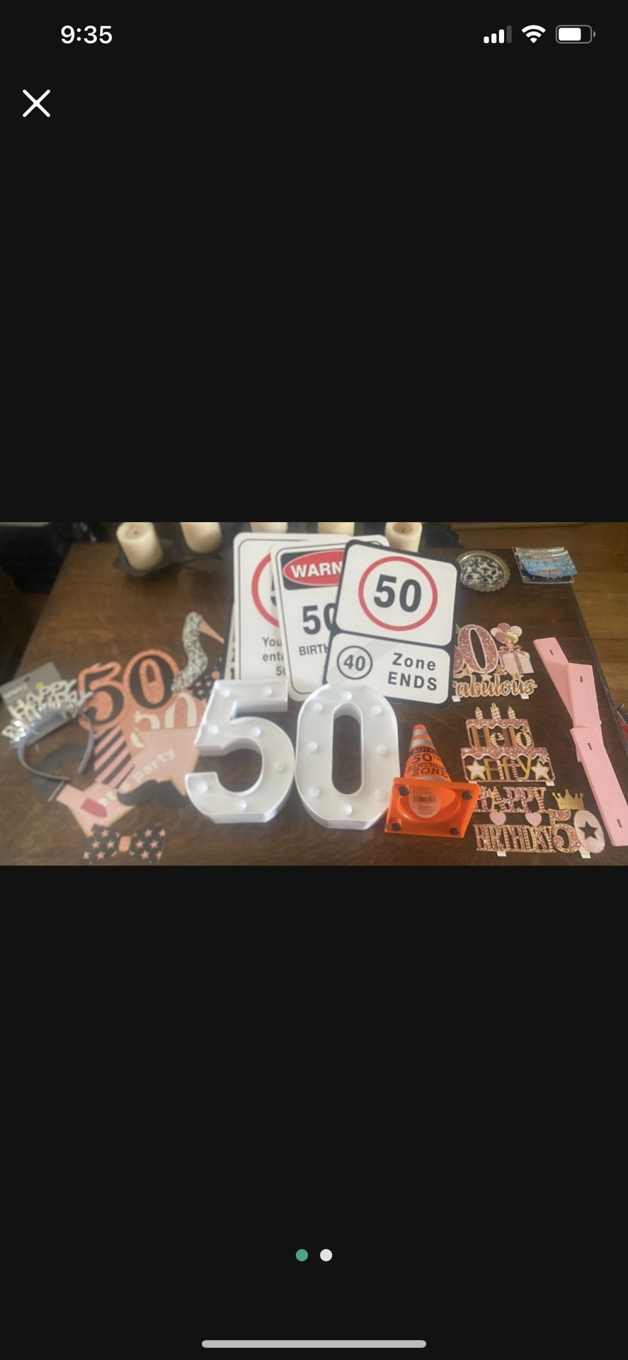 50th birthday party supplies