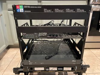 Audio rack with Extron equipment