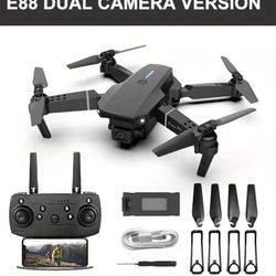 2 Batteries E99 Professional Dual Camera Drone