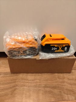 2 Packs 8.0Ah Replacement for Dewalt 20V Max Battery, DCB200 cordless tools