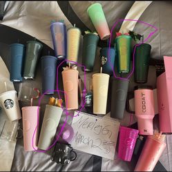 Starbucks 24oz Tumblers And All Bow Toppers