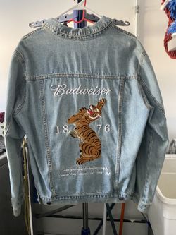 Been Trill x Budweiser Embroidered Tiger Denim Jacket
