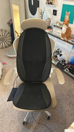 Black Seat Massage Cushion with Power Cord