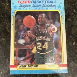 1988 Fleer Mark Aguirre Card 