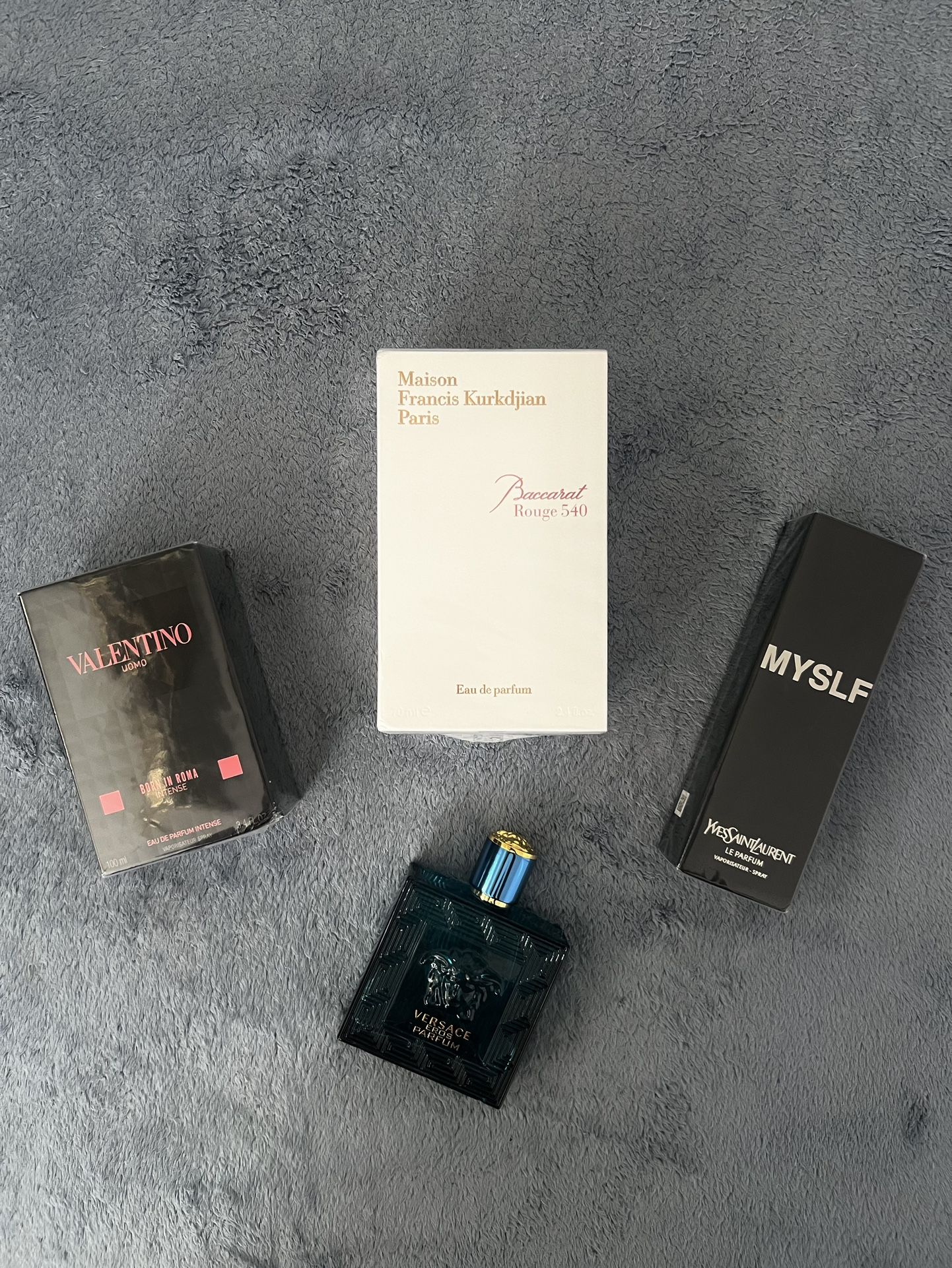 BACCARAT ROUGE 540, YSL, VALENTINO, VERSACE