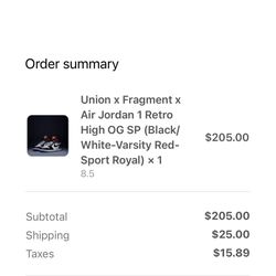 Jordan 1 Union X Fragment