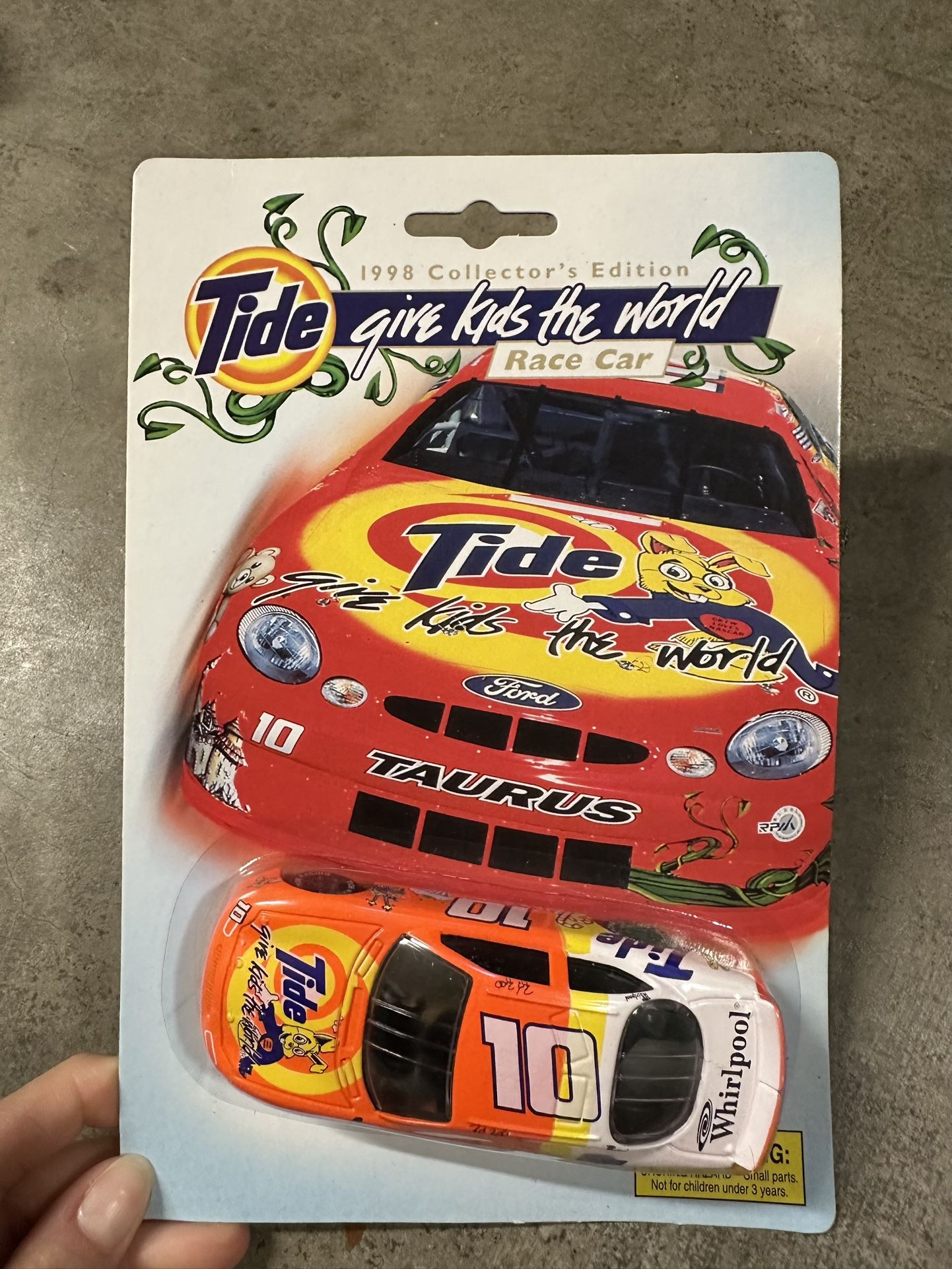 1998 NASCAR #10 Tide Whirlpool Downy Dawn Collector’s Edition Toy Car Give Kids The World