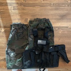 Military/Army Halloween Costume. Pants, Vest And Holster. 