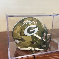 Jordy Nelson Autographed Mini Helmet With COA