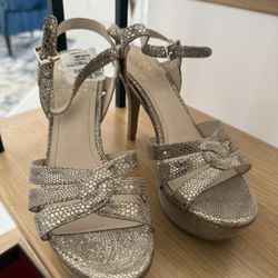 Vince Camuto Metallic Taupe High Heels