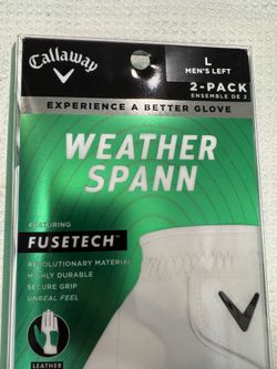 Brand New Callaway Weather Spann 2 pack Golf Gloves sz Large