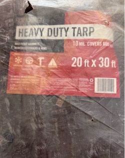 New 20’ x 30’ Heavy-Duty Everbilt Tarp – 10 Mil Waterproof