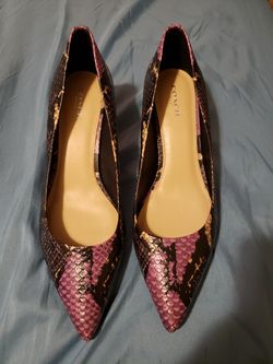 COACH Snake Skin Heels size 11B