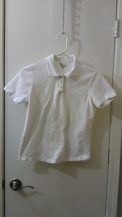 Basic Editions girls medium school uniform shirt white