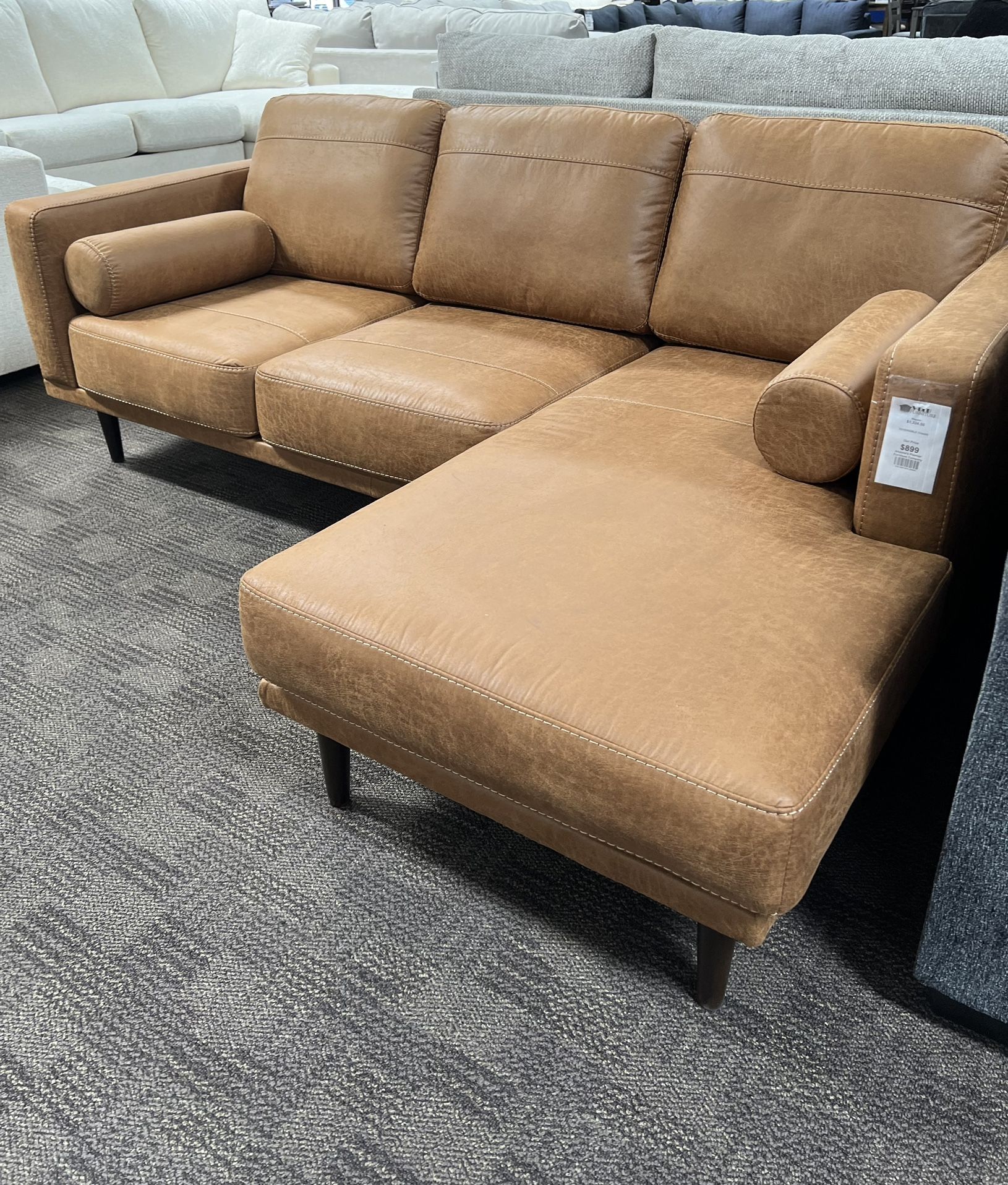 New Camel Tan Sectional Sofa