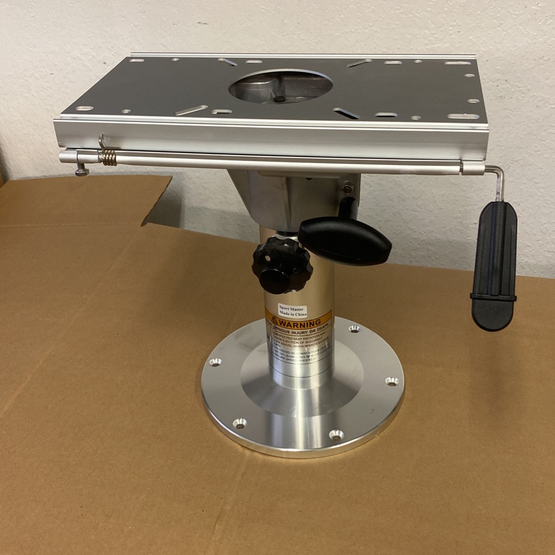 Adjustable Boat seat pedestal 13 to 19 inches With Slider