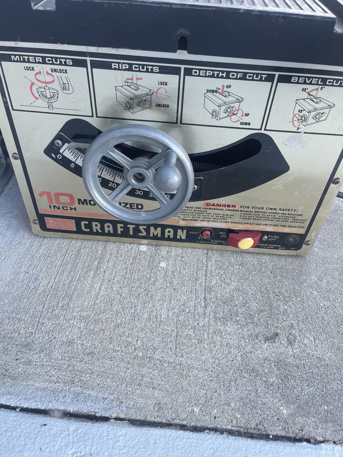 Craftsman’s 10 Inch Table Saw