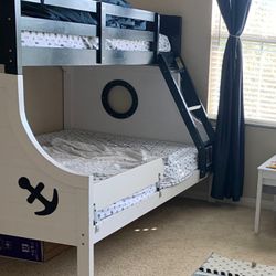 Nautia Bunk Bed Blue and White