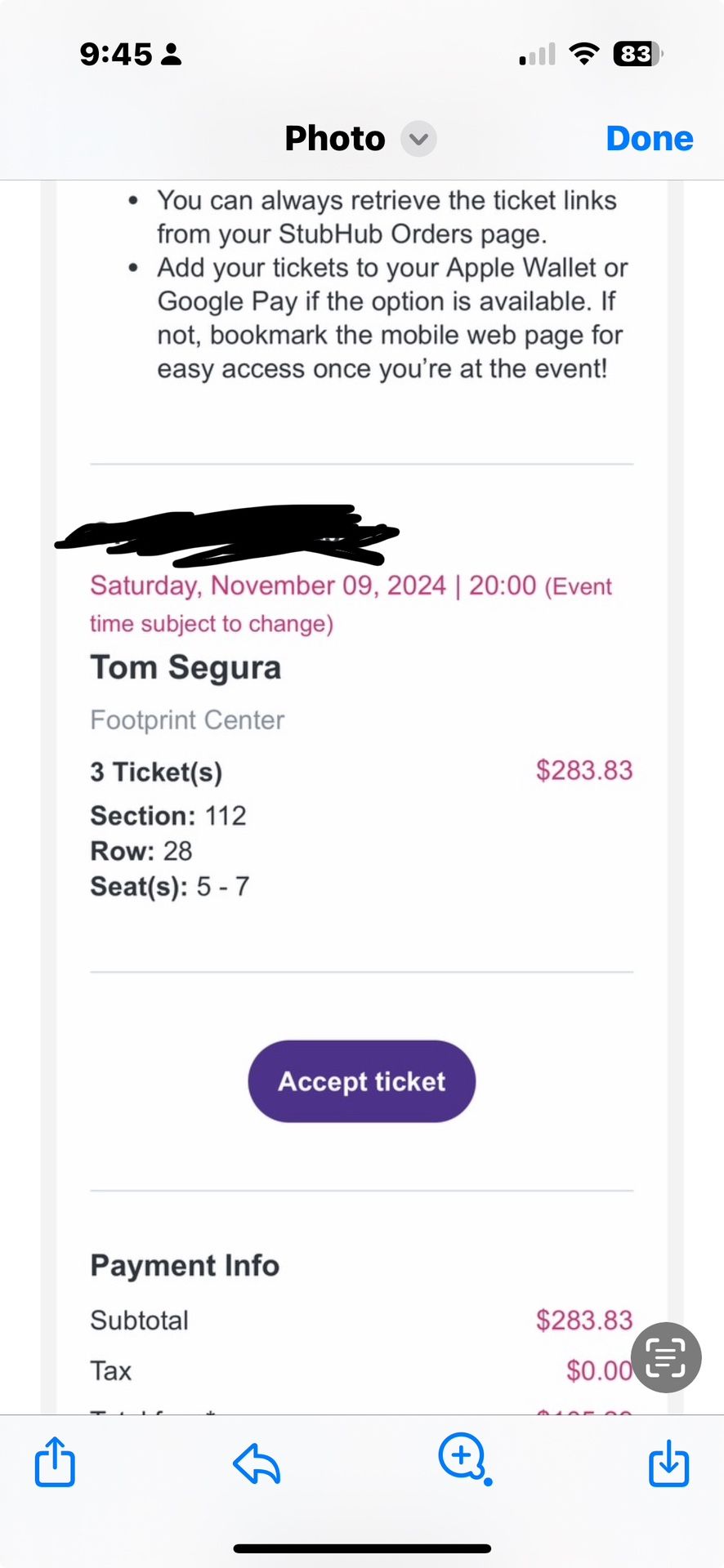 Tom Segura Tickets!!!! 3 Tickets! $300