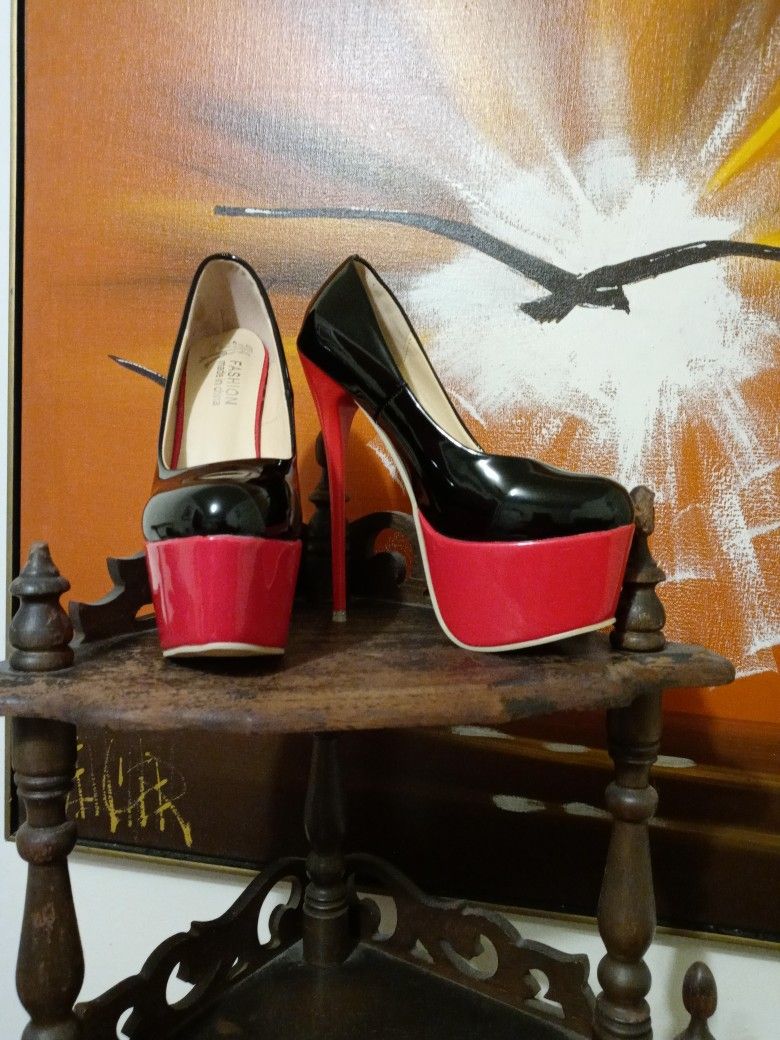 Red & Black Stiletto Heels