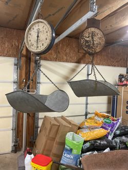 2 Antique Feed Mill Scales 