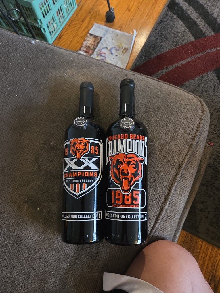 CHICAGO BEARS 1985 WINE UNOPENED