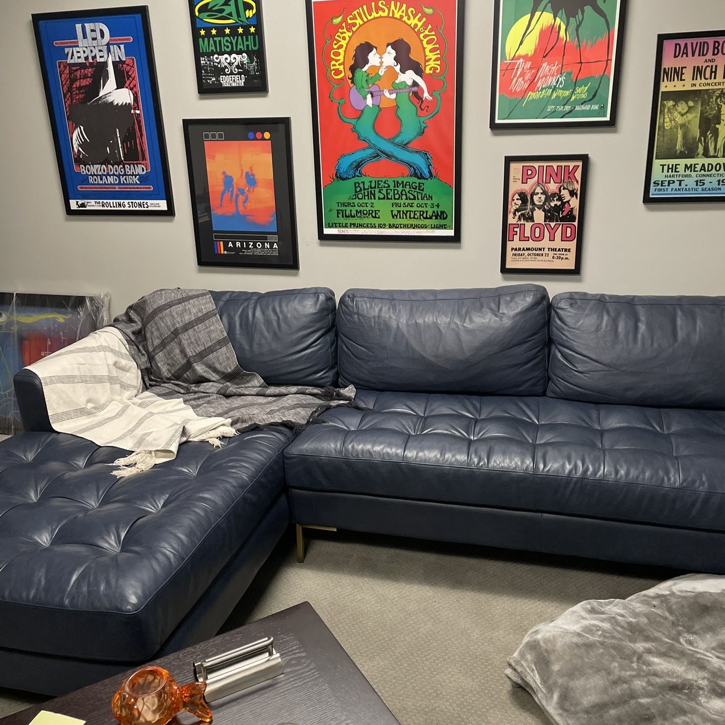 Leather Sofa W/ Chase