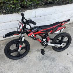Bicicleta Hyper Moto de 16", Ruedas Mag de 16", Ruedas de Entrenamiento,  Negro/rojo 