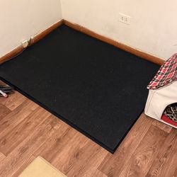 Shark Tooth 3/4 in. T x 3 ft. W x 4 ft. L Black Heavy Duty Rubber Flooring Mat