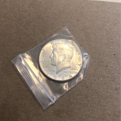 1964 Kennedy Silver Half Dollar Silver Coin 1