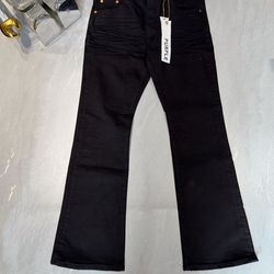 Purple Jeans Black Flared Jeans