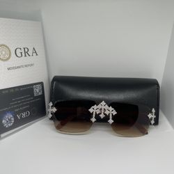 Designer Brown Glasses GRA Certified 