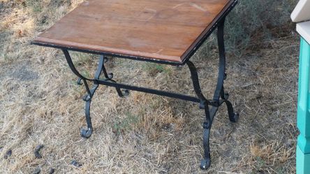 Antique bench, side table, small coffee table