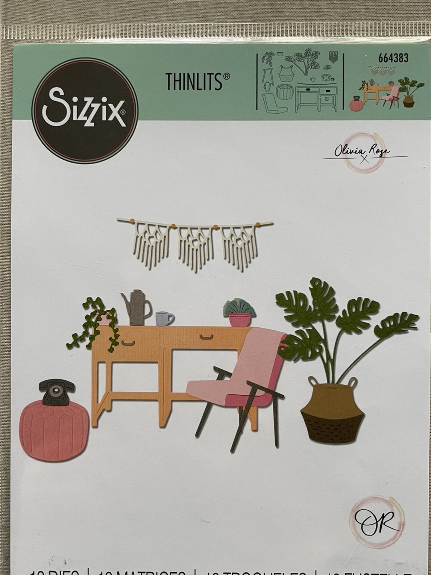 Sizzix Thinlits Die Set 13Pk Urban Interiors 664383